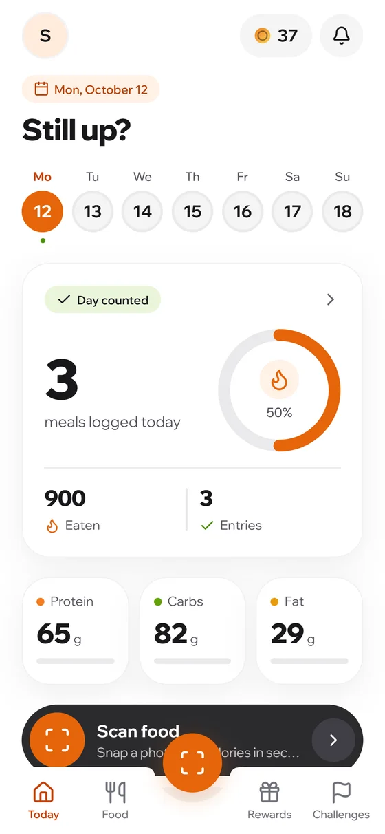 Log your meals, keep your streak, earn a reward you chose